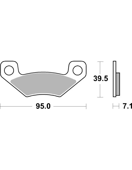 Plaquette de frein arrière BREMBO 07GR25SD métal fritté Quad