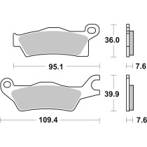 Plaquette de frein BREMBO 07GR27SD métal fritté Quad