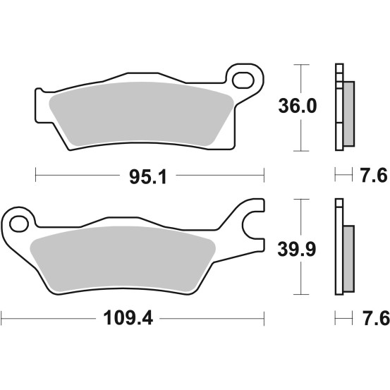 Plaquette de frein BREMBO 07GR27SD métal fritté Quad