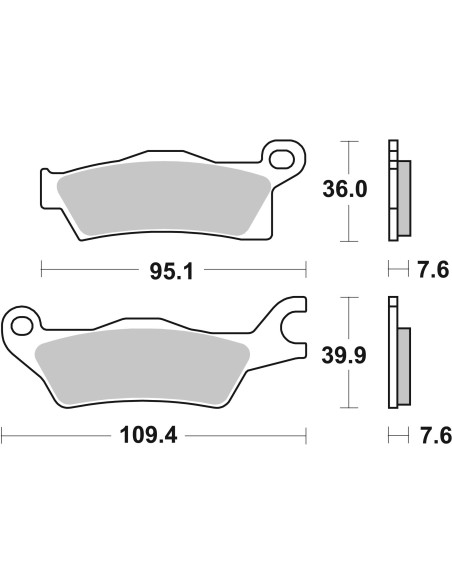 Plaquette de frein BREMBO 07GR27SD métal fritté Quad