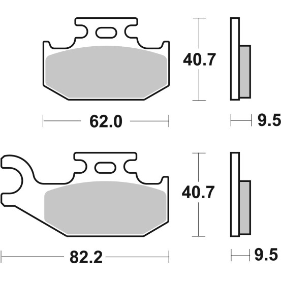 Plaquette de frein BREMBO 07GR50SX métal fritté Quad
