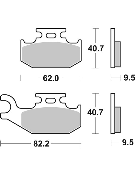 Plaquette de frein BREMBO 07GR50SX métal fritté Quad