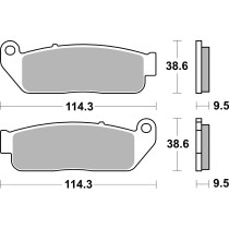 Plaquette de frein avant BREMBO 07GR80SA métal fritté Route