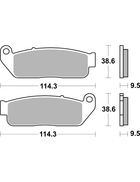 Plaquette de frein avant BREMBO 07GR80SA métal fritté Route