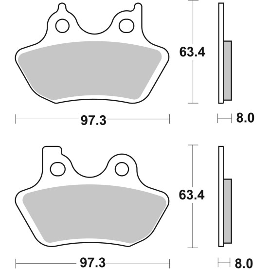 Plaquette de frein arrière BREMBO 07HD16SP métal fritté Route