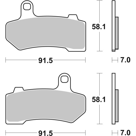 Plaquette de frein arrière BREMBO 07HD17SP métal fritté Route