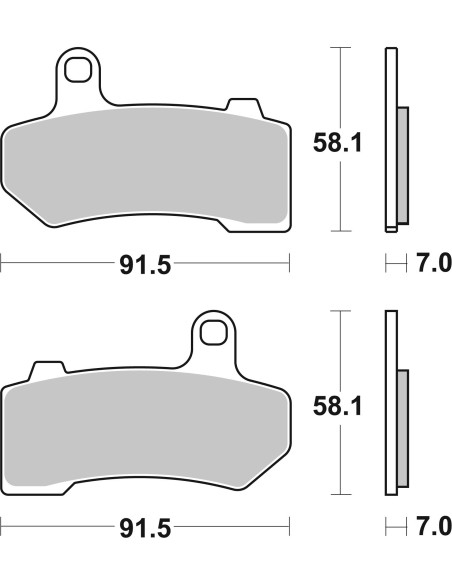 Plaquette de frein arrière BREMBO 07HD17SP métal fritté Route