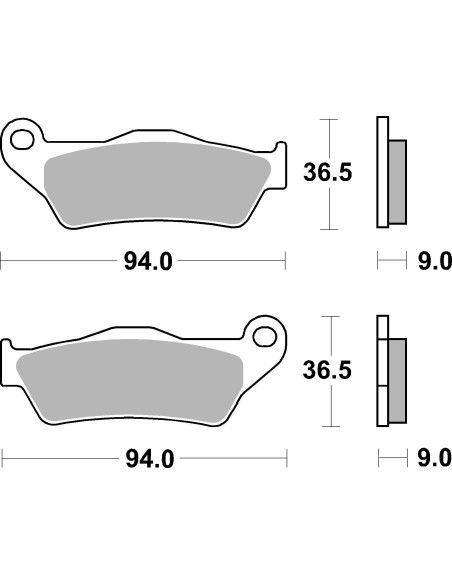 Plaquette de frein arrière BREMBO 07HD21SP métal fritté Route
