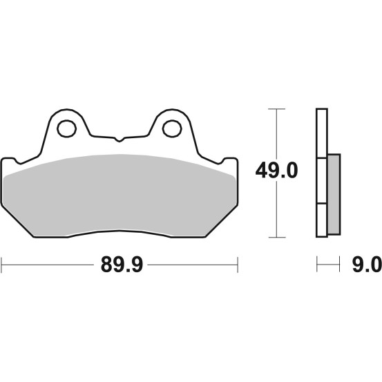 Plaquette de frein arrière BREMBO 07HO18SP métal fritté Route