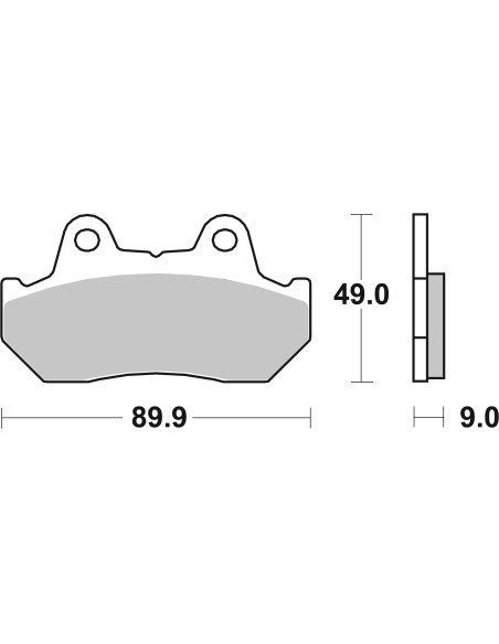 Plaquette de frein arrière BREMBO 07HO18SP métal fritté Route