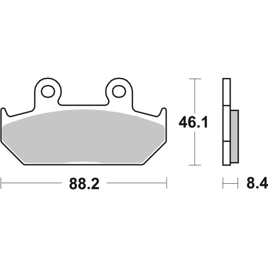 Plaquette de frein arrière BREMBO 07HO23SP métal fritté Route