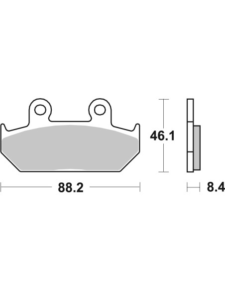 Plaquette de frein arrière BREMBO 07HO23SP métal fritté Route