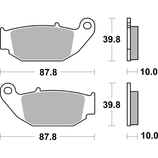 Plaquette de frein arrière BREMBO 07HO61SD métal fritté Cross