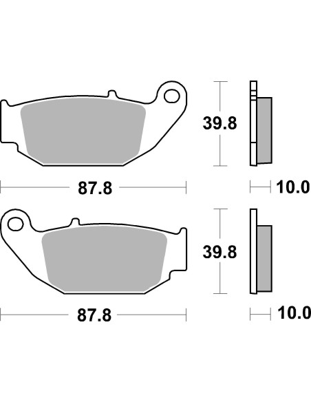Plaquette de frein arrière BREMBO 07HO61SD métal fritté Cross