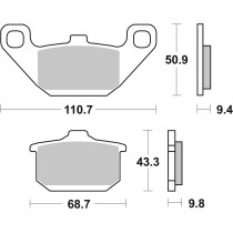 Plaquette de frein arrière BREMBO 07KA08SP métal fritté Route
