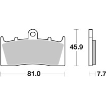 Plaquette de frein avant BREMBO 07KA26SA métal fritté Route