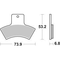 Plaquette de frein BREMBO 07PO04SX métal fritté Quad