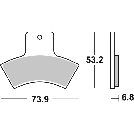Plaquette de frein BREMBO 07PO04SX métal fritté Quad