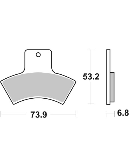 Plaquette de frein BREMBO 07PO04SX métal fritté Quad