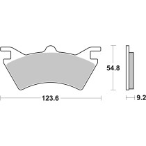 Plaquette de frein arrière BREMBO 07PO05SX métal fritté Quad