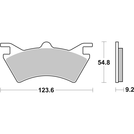 Plaquette de frein arrière BREMBO 07PO05SX métal fritté Quad