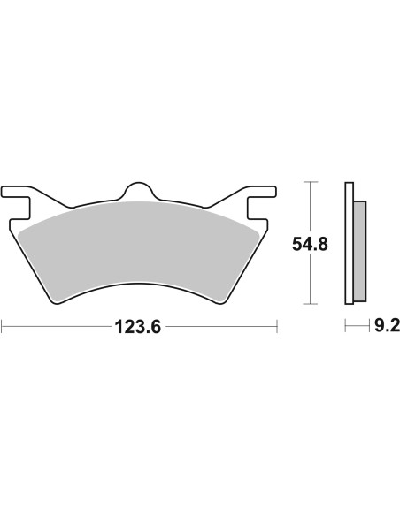 Plaquette de frein arrière BREMBO 07PO05SX métal fritté Quad