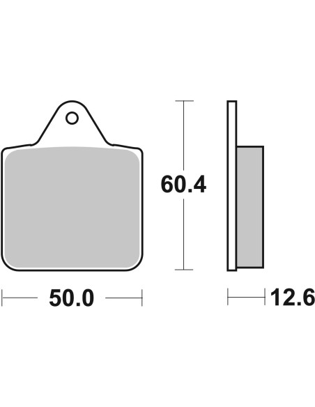 Plaquette de frein avant BREMBO 07PO08SD métal fritté Quad
