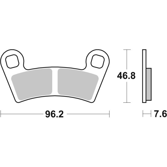 Plaquette de frein avant BREMBO 07PO09SD métal fritté Quad