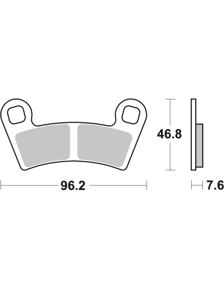 Plaquette de frein avant BREMBO 07PO09SD métal fritté Quad