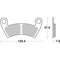 Plaquette de frein BREMBO 07PO10SD métal fritté Quad
