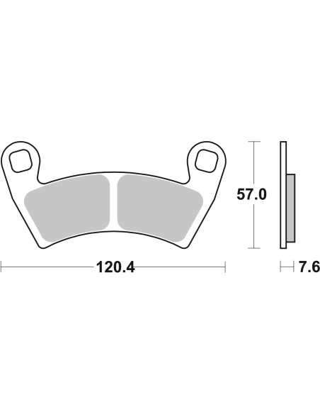 Plaquette de frein BREMBO 07PO10SD métal fritté Quad