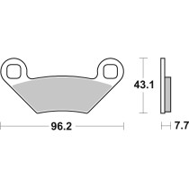 Plaquette de frein BREMBO 07PO11SD métal fritté Quad