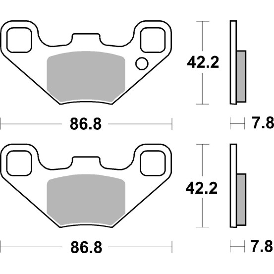 Plaquette de frein avant BREMBO 07PO12SD métal fritté Quad