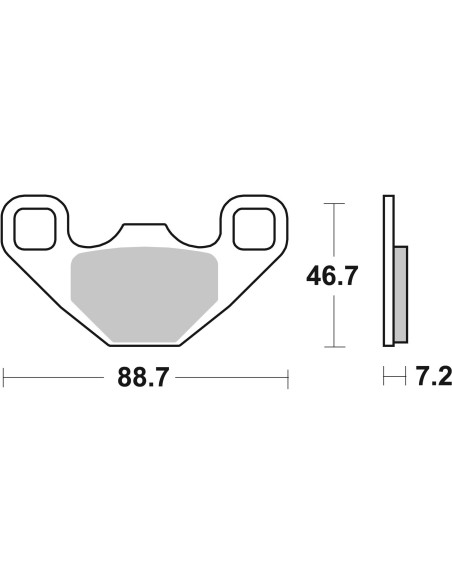 Plaquette de frein arrière BREMBO 07PO13SD métal fritté Quad