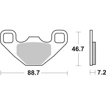 Plaquette de frein arrière BREMBO 07PO13SX métal fritté Quad