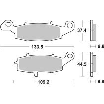 Plaquette de frein arrière BREMBO 07SU16SP métal fritté Route
