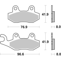 Plaquette de frein BREMBO 07YA21SD métal fritté Quad