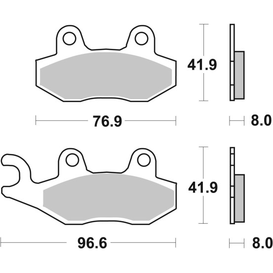 Plaquette de frein BREMBO 07YA21SD métal fritté Quad
