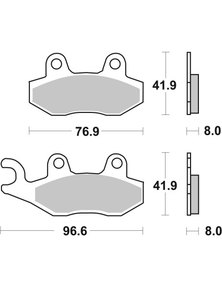 Plaquette de frein BREMBO 07YA21SD métal fritté Quad