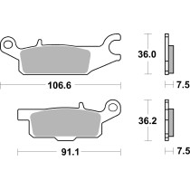 Plaquette de frein avant BREMBO 07YA49SD métal fritté Quad