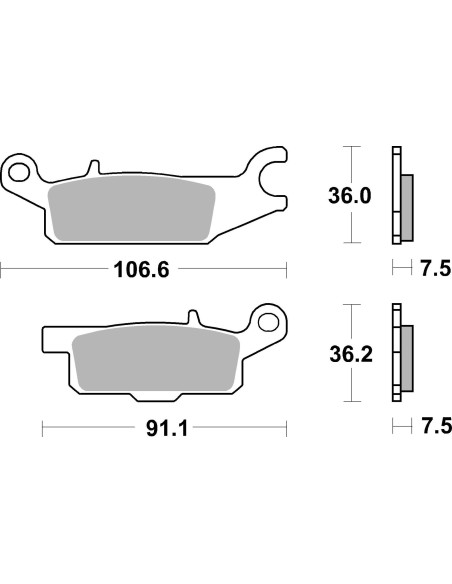 Plaquette de frein avant BREMBO 07YA49SX métal fritté Quad