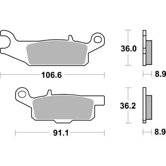 Plaquette de frein arrière BREMBO 07YA50SX métal fritté Quad