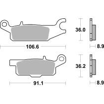 Plaquette de frein arrière BREMBO 07YA51SX métal fritté Quad