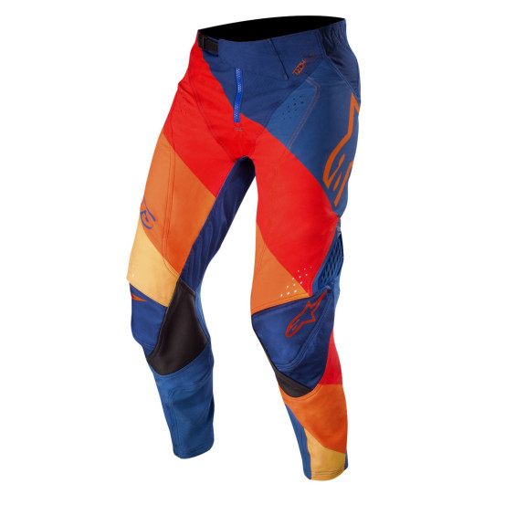 Pantalon cross Alpinestars 2019 Techstar Venom - Bleu Rouge Tangerine