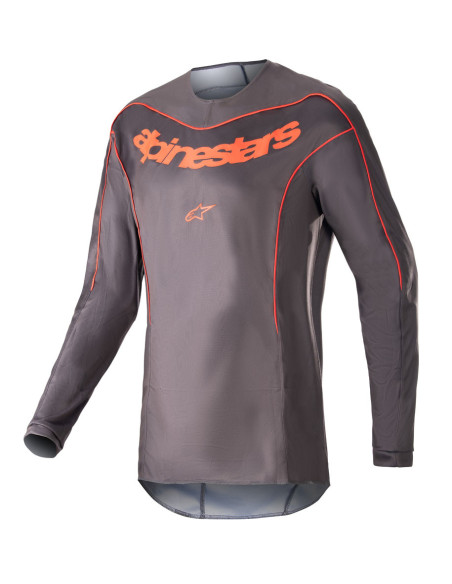Maillot cross Alpinestars 2023 Fluid Lurv - Gris Magnet Rouge