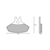 Plaquette de frein avant BREMBO 07GR22SX métal fritté Quad