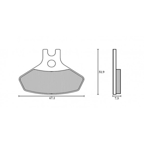 Plaquette de frein avant BREMBO 07GR22SX métal fritté Quad