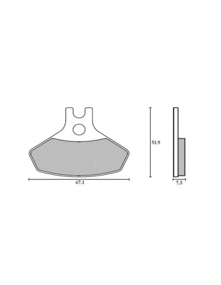 Plaquette de frein avant BREMBO 07GR22SX métal fritté Quad
