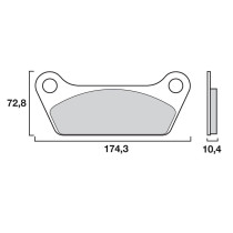 Plaquette de frein arrière BREMBO 07HD0507 organique Route