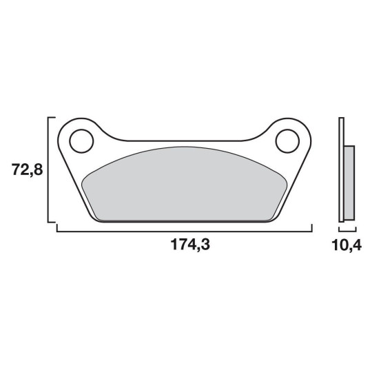 Plaquette de frein arrière BREMBO 07HD0507 organique Route